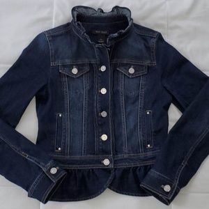 White House Black Market Blue Jean Jacket Size 2 NWOT